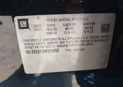 2017 Chevrolet Malibu 1Lt из США, поврежденный, VIN 1G1ZE5ST2HF216852